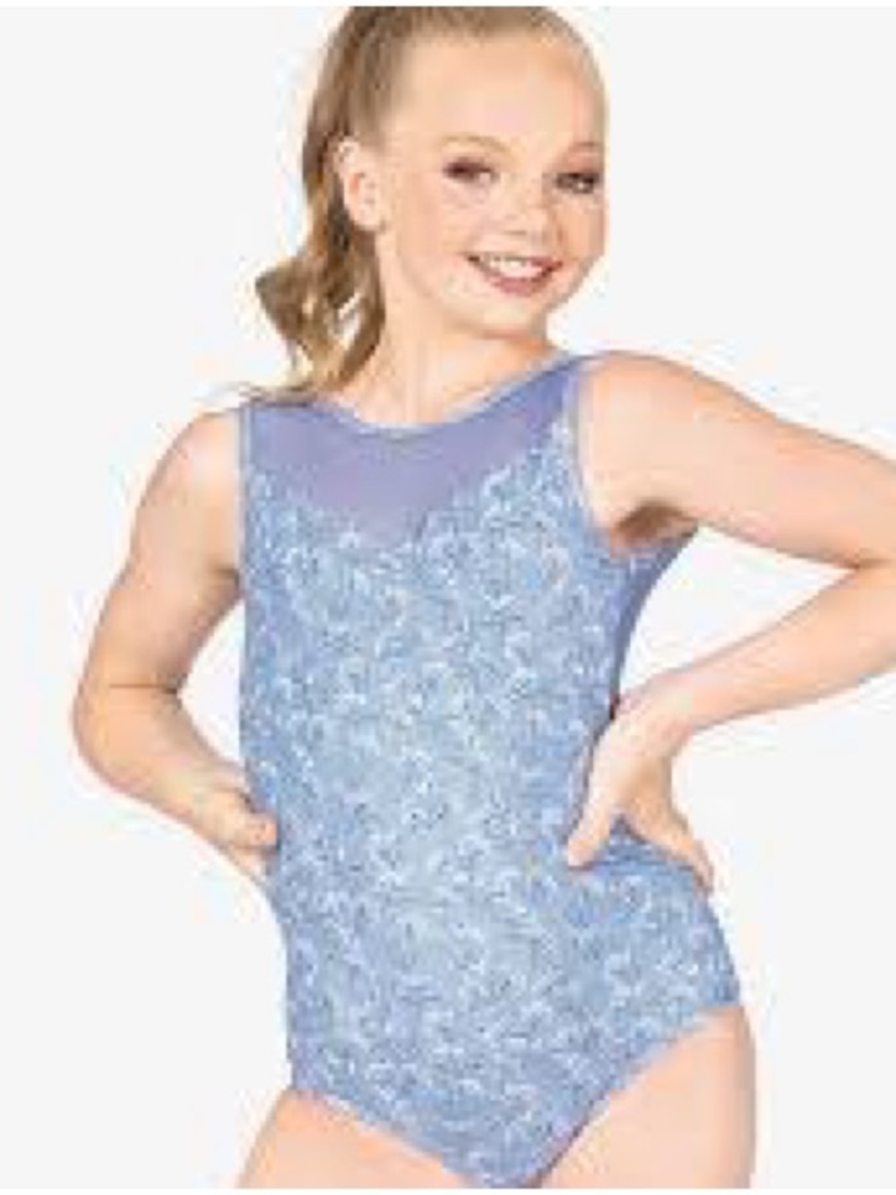 Baltogs Lily of the Valley Sweetheart Tank Leotard Girls Size Large